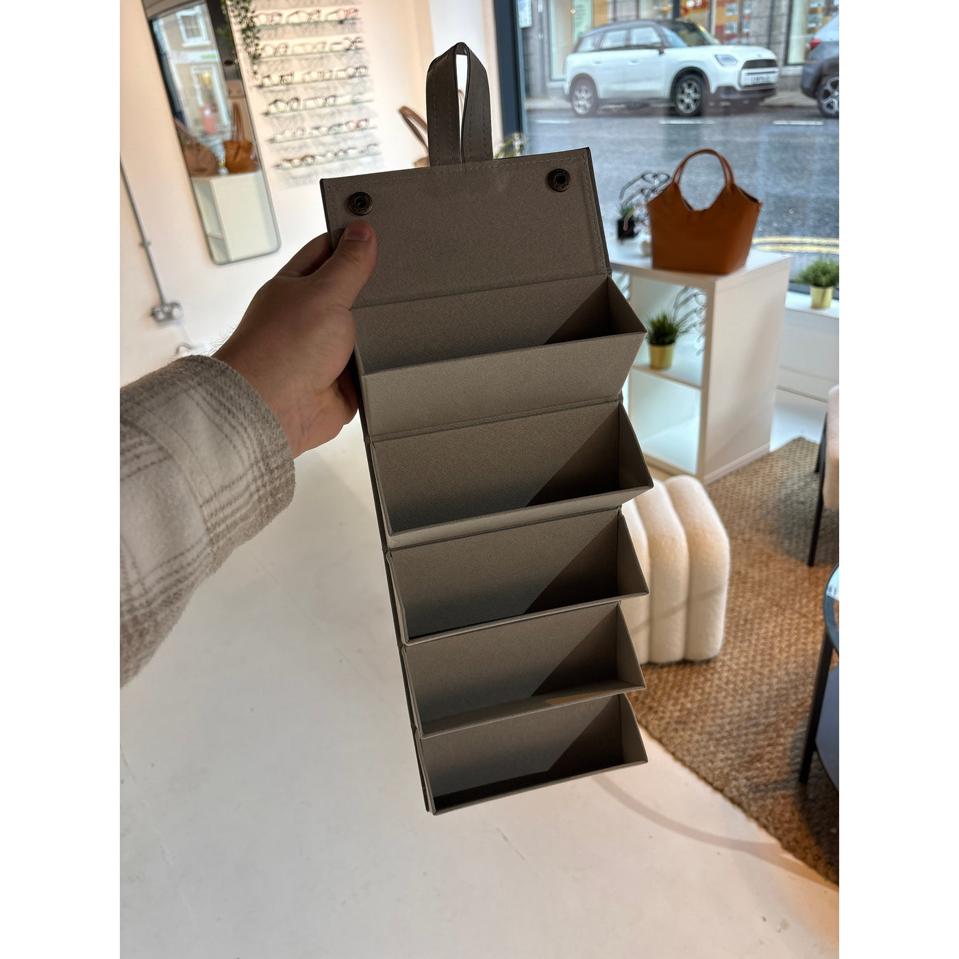 Eyewear Wardrobe Grey - 5 piece glasses holder