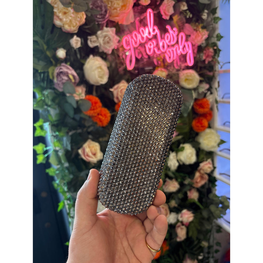 Rhinestone Glasses Case | Black